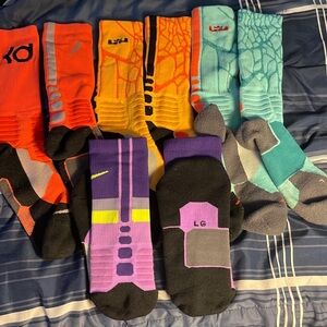 Performance Crew Socks - Orange, Yellow, Teal, Purple Assorted
